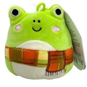 Squishmallows Wendy the Frog With Scarf Plush Clip